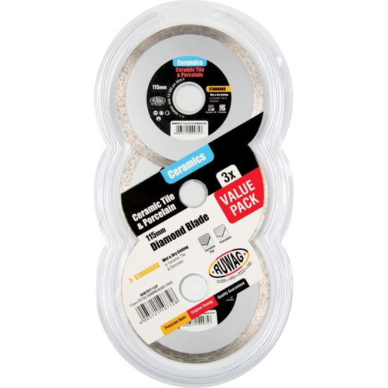 RUWAG 115mm Standard Tile Diamond 3 Pack /pk