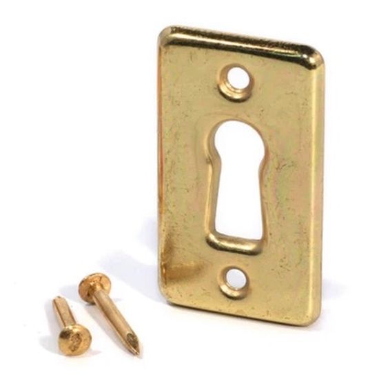 RUWAG Escutcheon Plate Straight Brass Plated (1)