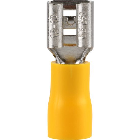 RUWAG Pre-ins Female Disconnect Yellow 6.3mm (8)