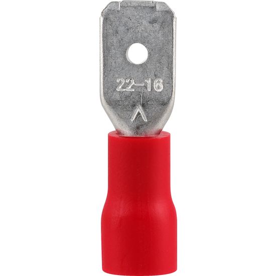 RUWAG Pre-ins Male Disconnect Red 6.3mm (25)