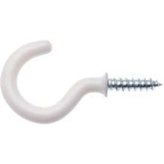 RUWAG Cup Hook Round Pvc White 25mm (4)