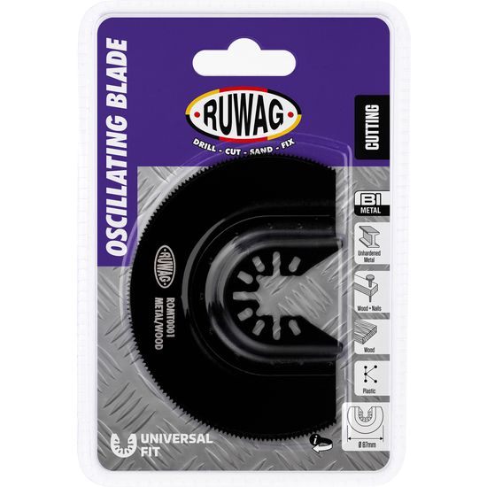 RUWAG Oscillating Mult-tool Radial Blade For Wood & Metal 87mm&oslash;