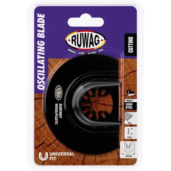 RUWAG Oscillating Mult-tool Radial Blade For Wood & Plastic 87mm&oslash;