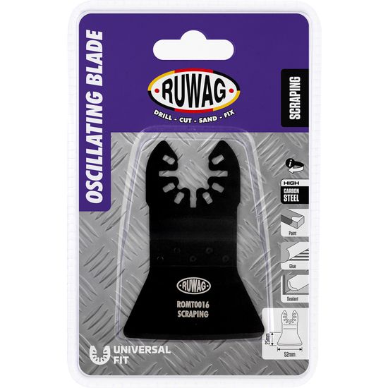 RUWAG Oscillating Mult-tool Straight Rigid Scraper 52mm
