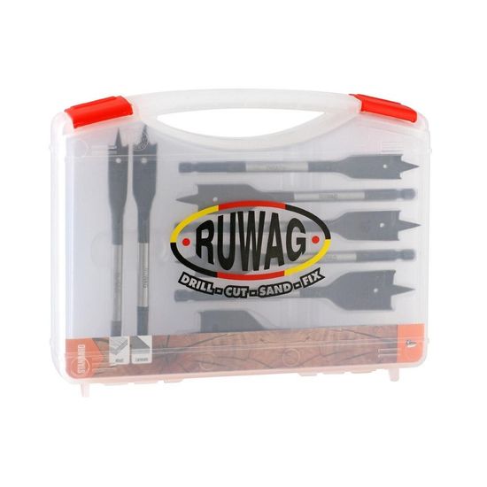 RUWAG 8pce Wood Flat Bit Set 12-32mm