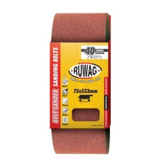 RUWAG 75x533 P60 3 Pack Belt /pk