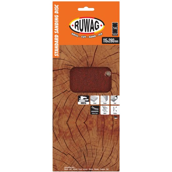 RUWAG 115x230 P60 Orbital Velcro 5 Pack /pk