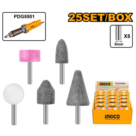 INGCO Die Grinder Set 5pc