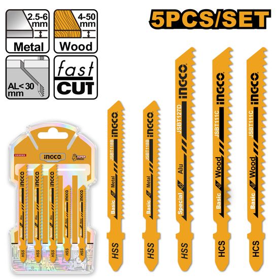 INGCO Blade Jigsaw Comb Set 5 Pc