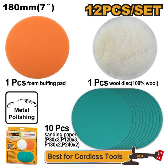 Polishing & Grinding Accessories 12pcs Kit