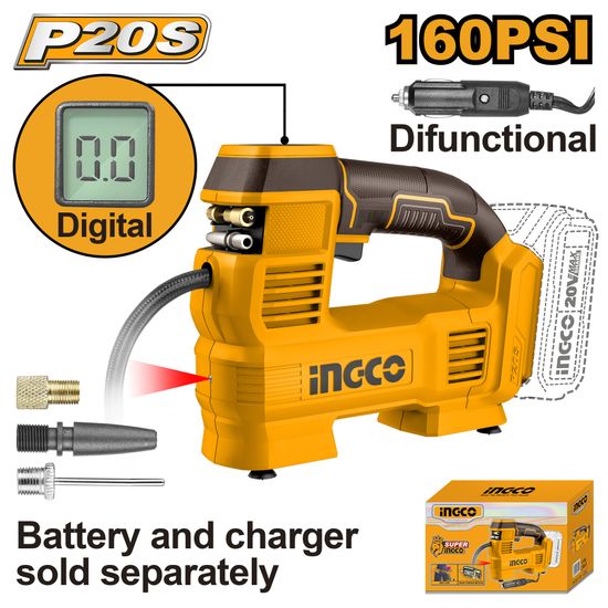 INGCO 20v Ps+ C/l Compres 160psi 11bar