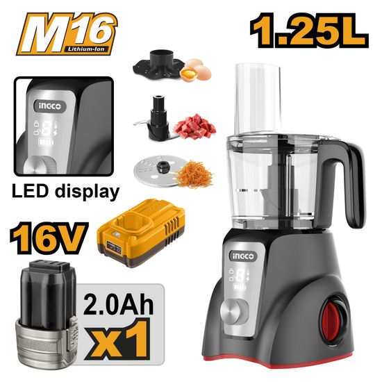 Ingco 16V Ps+c/l Food Processor 250w Kit
