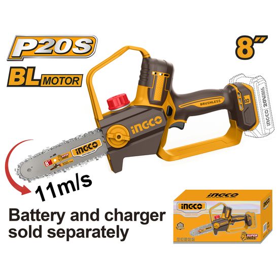 20v Ps+ C/l B/l Pruner Saw + 8inch No B/c
