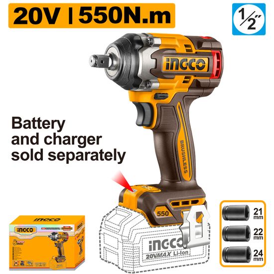 20v Ps+c/l B/l Wrench Imp 700nm No B/c