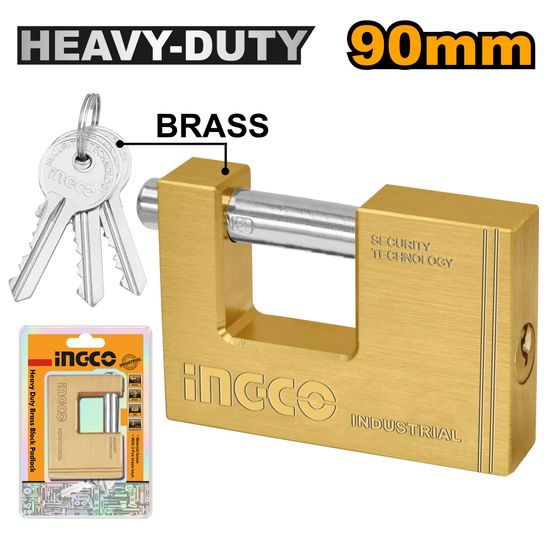 INGCO Padlock Ins Brass 90mm H/d