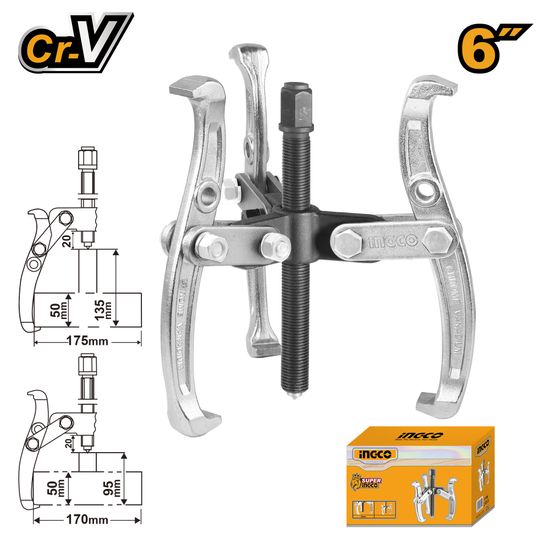 INGCO Puller Gear Sz 6 3 Jaw