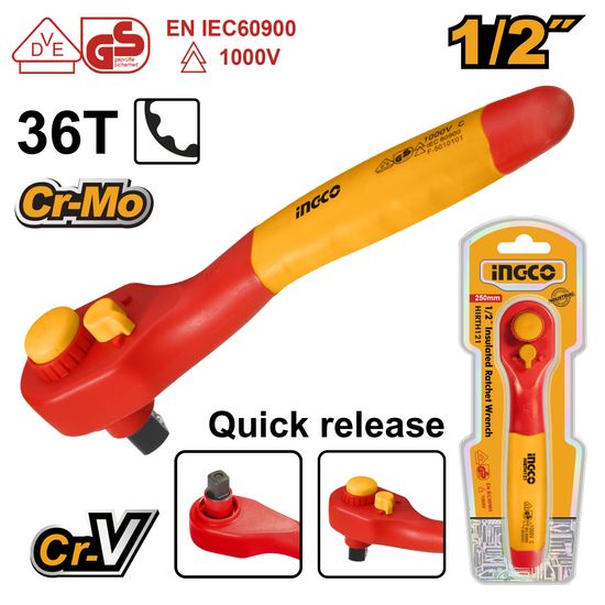 INGCO Ratchet 1/2 36teeth Vde/gs