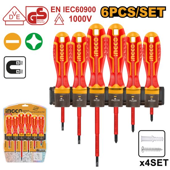 INGCO S/driver Crv Vde Insul 6pc