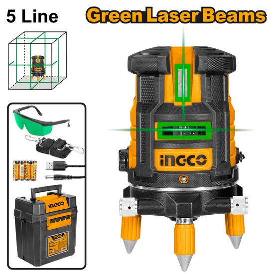 INGCO Level Laser Self Leveling With Beams Green