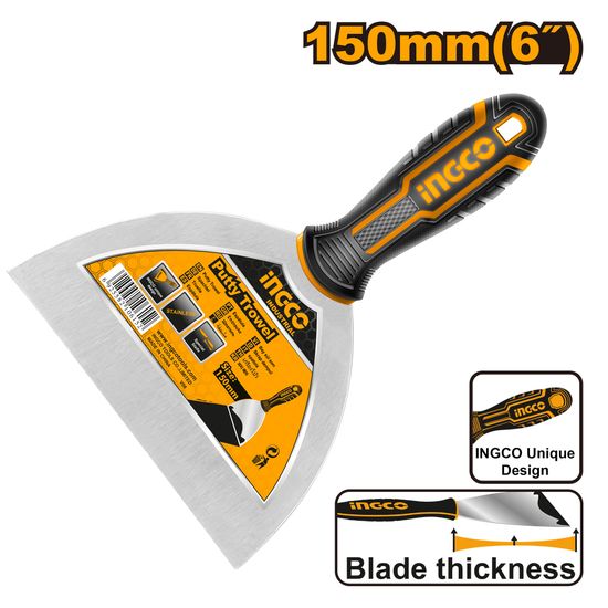 INGCO Knife Putty 150mm S/steel Bld