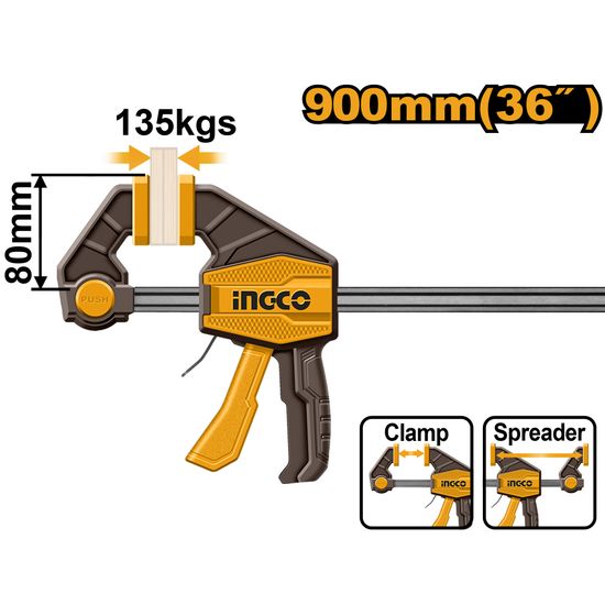 INGCO Clamp Quick Bar 900mm