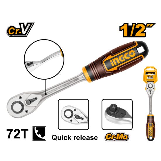 INGCO Ratchet 1/2 72 Teeth Crv