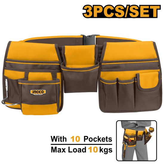 INGCO Tool Pouch & Belt 2pc