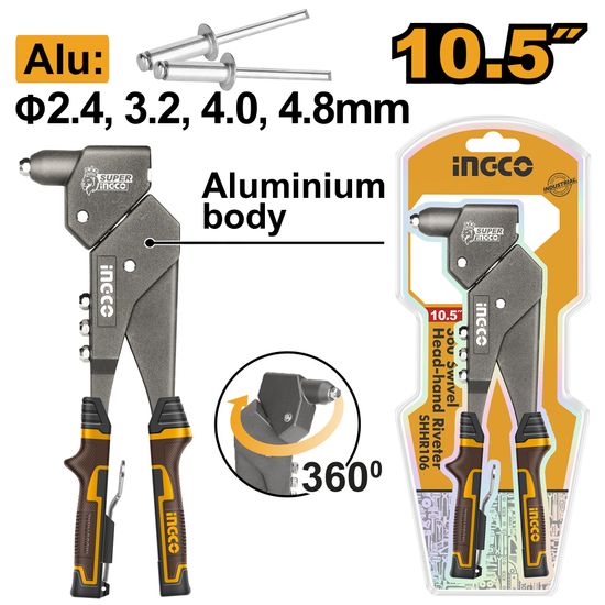 INGCO Riveter Hand 360deg Swivel