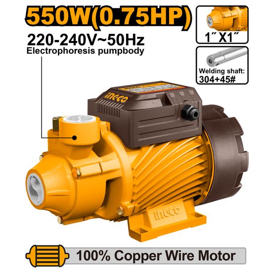 INGCO Pump 550w Max Flow 45l/min