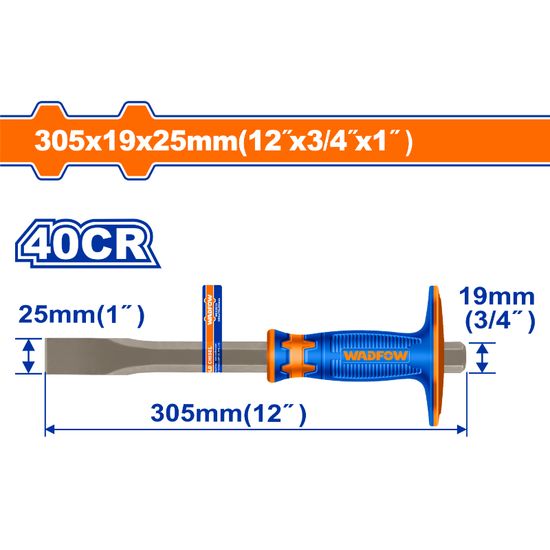 WADFOW Chsel Cold 40cr 25x19x305mm