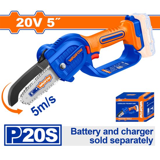 WADFOW 20v Ps+ C/l Saw Pruner 13cm Incl Ass