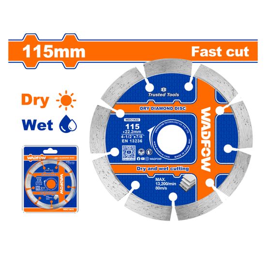 WADFOW Disc Diamond F/cut W/d 115mm