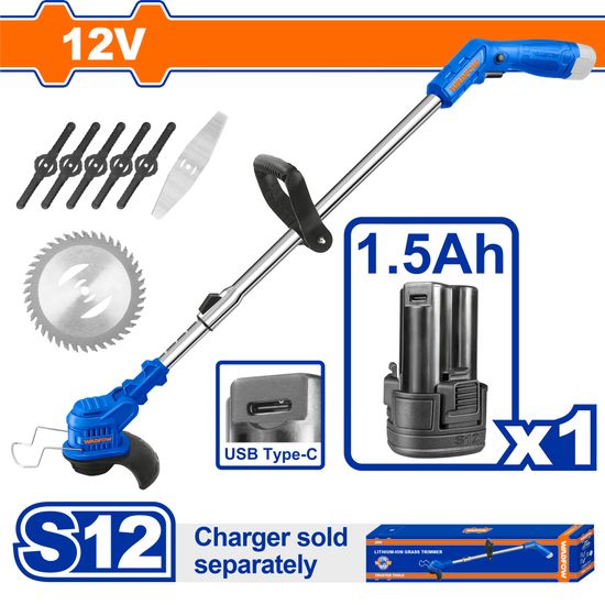 WADFOW 12v Ps+c/l Grass Trimmer 138mm