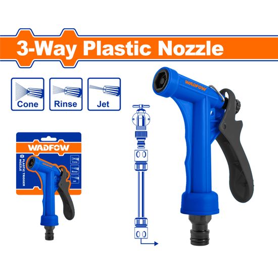 WADFOW Spray Nozzel Trigger Jet-cone 3 Way