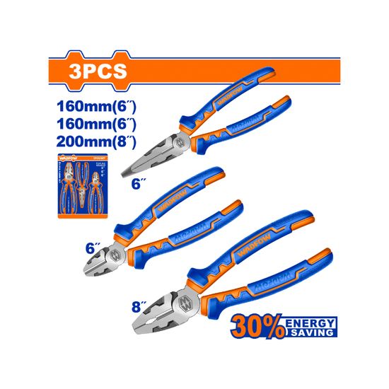 WADFOW Plier Set Hl 200mm 3pcs