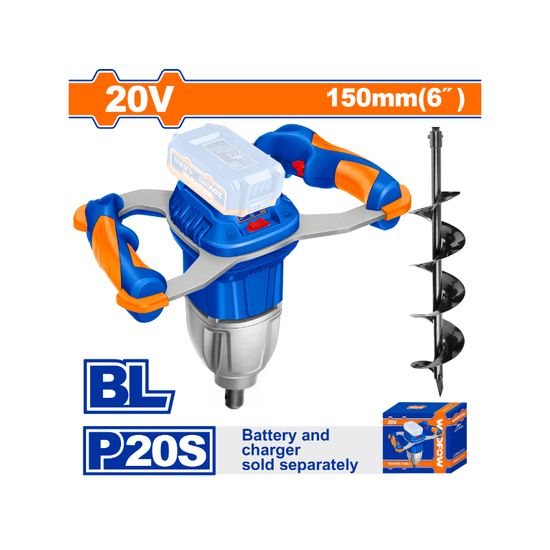 WADFOW 20v Ps+ C/l Earth Auger B/l 150x800mm