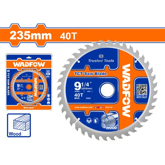 WADFOW Blade Tct Wood 40t 230mm