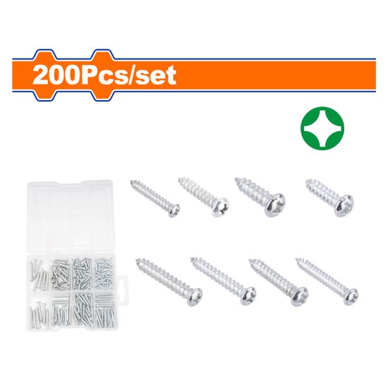 WADFOW Screw Tapping Acc Set 3-3.5mm 200pcs