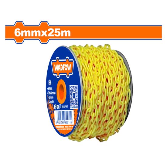 WADFOW Chain Plastic Yellow 6mmx25m