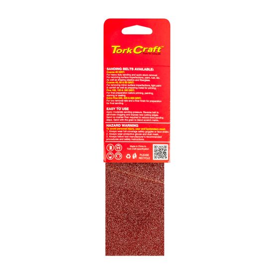 TORK CRAFT Sanding Belt 60 X 400mm 80grit 2/pack (for Triton Palm Sander)