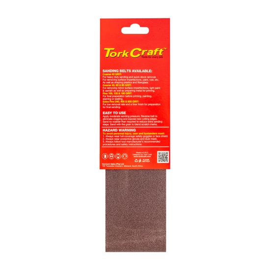 TORK CRAFT Sanding Belt 75 X 533mm 180grit 2/pack
