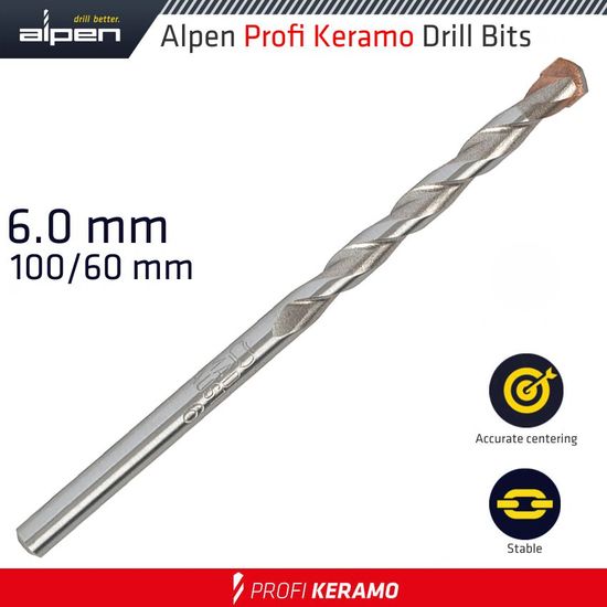 ALPEN Profi Keramo Tile Ceramic Marble Bit 6mm