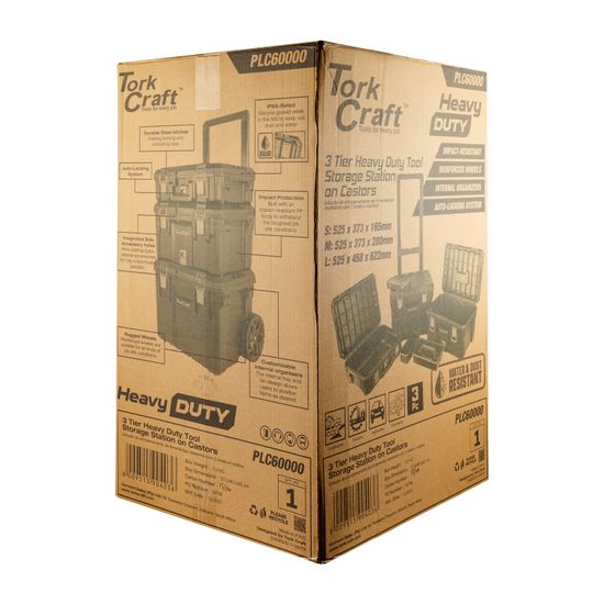 Plastic Tool Storage Station 3 Tier On Castors