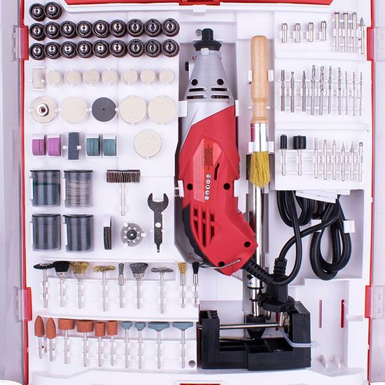 TORK CRAFT Rotary Tool 170w Accessory Set 245pc With Stand And Flex Shaft