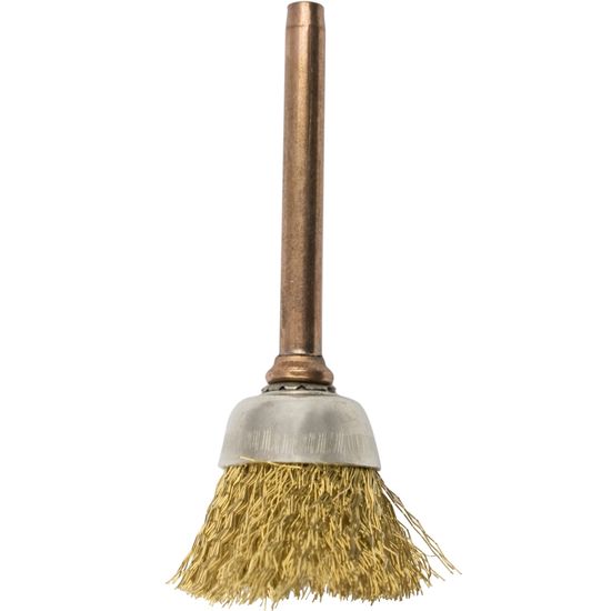 TORK CRAFT Mini Brass Brush 12.7mm Cup 3.2mm Shank
