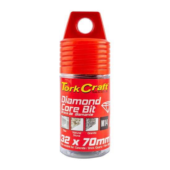 Diamond Core Bit 32mm X 50mm M14 X 70mm Vacuum Brazed