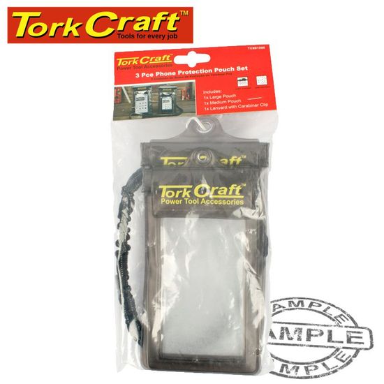TORK CRAFT Twin Phone Protection Pouch Kit 2 X Pouch 1 X Lanyard Pvc Waterproof