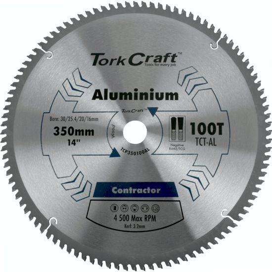 TORK CRAFT Blade Contractor Alum 350 X 100t Tcg Neg Circular Saw Tct