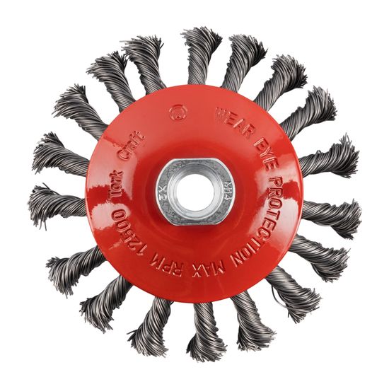 TORK CRAFT Wire Cup Brush Twisted Bevel Plain 115mmxm14 Bulk