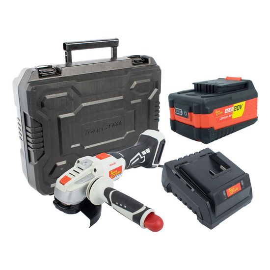 TORK CRAFT Angle Grinder 20v 115mm C/w Std. Charg. & 4.0ah Battery